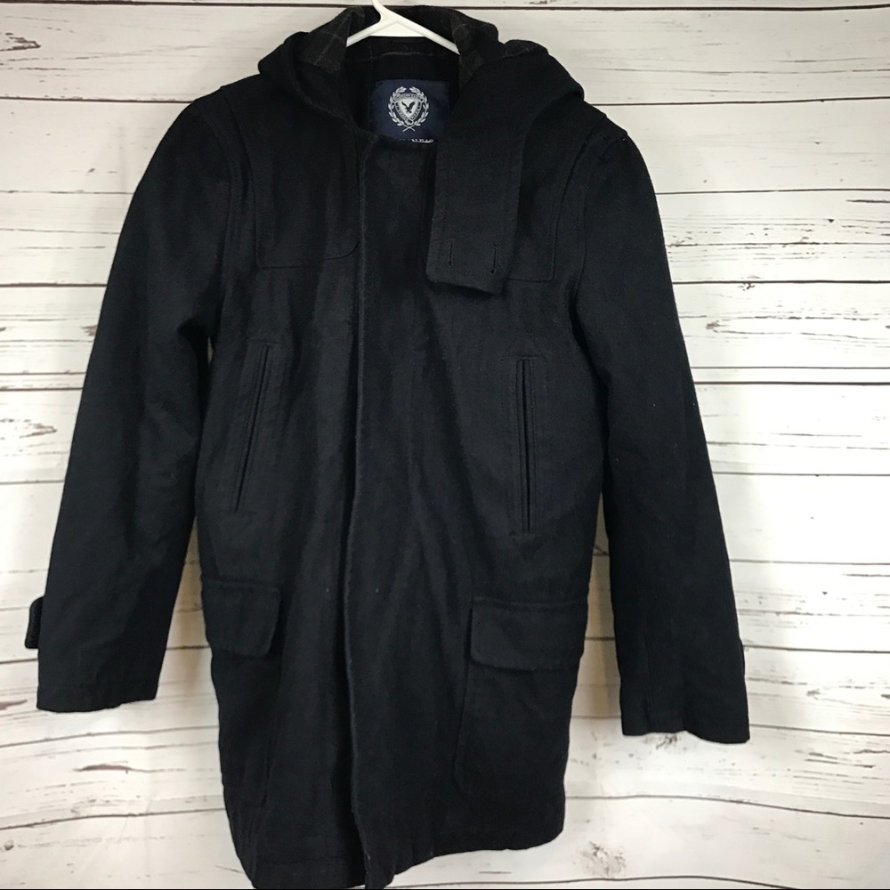 American Eagle Mens Wool Coat Size S EUC
